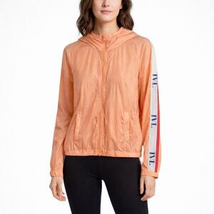 IVL Hooded Windbreaker Jacket Women’s Size 12 Peach Athleisure Gym Lightweight